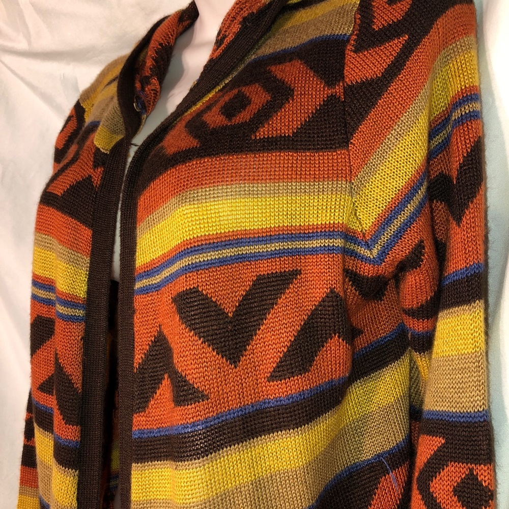 Aztec Pattern Long Lightweight Sweater - image 2